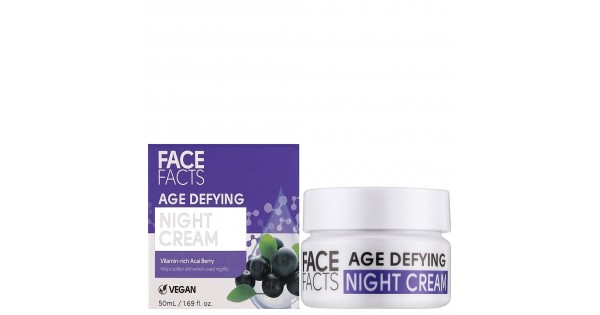 フェイスクリーム FIERTE Agadallink Cream Night Face Facts Acai Berry Age Defying Night Cream - Антивозрастной
